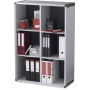 BIBLIOTHEQUE 6 CASES BM6K2.11 GRIS