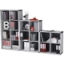 BIBLIOTHEQUE 6 CASES BM6K2.11 GRIS