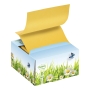 POST-IT 100 PERCENT RECYCLED Z NOTES IN A DESK GRIP BOX 76 X 76MM LIGHT GREEN