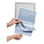 Samolepiace informačné puzdro Durable Duraframe, formát A4, strieborné, 2 ks