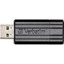 VERBATIM PINSTRIPE USB FLASH DRIVE BLACK 4GB