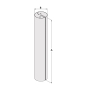 ANGLE PROTECT DIA40XOPEN20X8 X75MM RD/WH