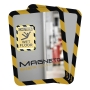 TARIFOLD FRAME MAGNETO SAFETY BACK A4 BLACK AND YELLOW  - PACK OF 2