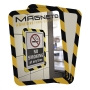 TARIFOLD FRAME MAGNETO ADHESIVE BACK A4 BLACK AND YELLOW - PACK OF 2
