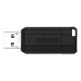 VERBATIM PINSTRIPE USB DRIVE 64GB BLACK
