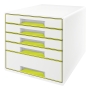 LEITZ WOW FILING 5 DRAWERS UNIT GREEN