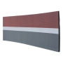 Flächen- und Wandschutz Viso PU352RBG, Zuschnitt 5m, 300x20mm, rot/weiss/schwarz