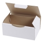 KRAFT POSTAL BOX 1-WALL 350 X 220 X 130MM WHITE - PACK OF 50