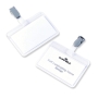 Durable Self-Laminating Badge with Clip - 54 x 90mm Transparent - Pack of 25