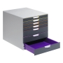 Durable VARICOLOR 7 Drawer Unit - Desktop Set Colour Coded -292x280x356mm