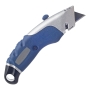 Cutter de sécurité Lyreco Premium - alliage aluminium/TPR - 18 mm