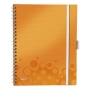 LEITZ WOW BE MOBILE NOTEBOOK PP COVER A4 SQUARED 5X5 ORANGE
