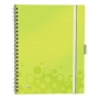 LEITZ WOW BE MOBILE NOTEBOOK PP COVER A4 SQUARED 5X5 GREEN