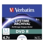 Verbatim M-DISC DVDR printattava 4.7GB jewel, 1kpl=5 levyä