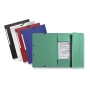 Lyreco Polypropylene Clear A4/Foolscap 3-Flap Files With Elastic - Pack Of 10