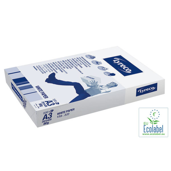 Lyreco white paper A3 80g - 1 box = 3 reams of 500 sheets