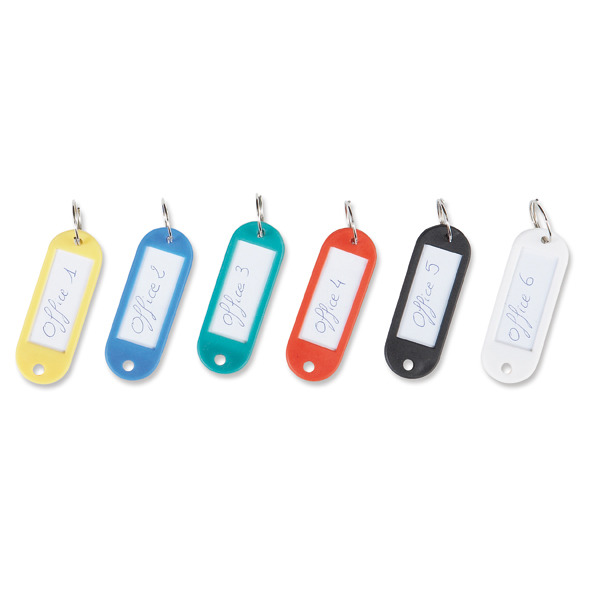 Key tags assorted colours - pack of 20