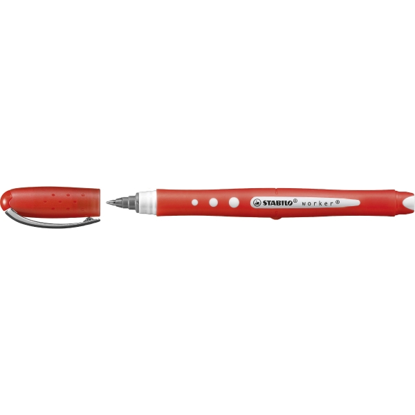 STABILO WORKER COLORFUL ROLLER BALL PEN 0.8MM RED