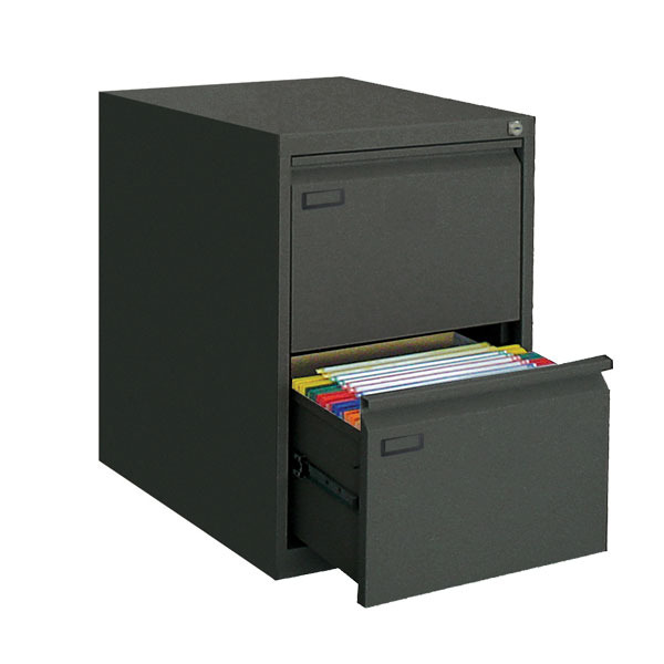 kubo Bertesi  filing cabinet for suspension files 2 drawers H70 cm black