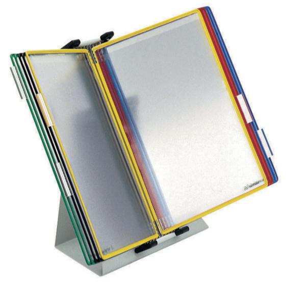 Tarifold 434109 displaysysteem metalen statief met 10 panelen in PVC 5 kleuren