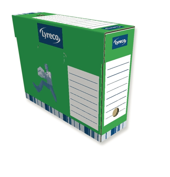 Lyreco archive box 34x26x  spine 10cm green