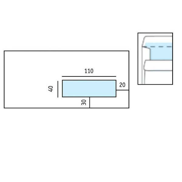 Standard envelopes 114x229mm self seal window right 80g - box of 500