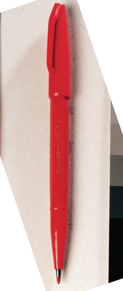 Fiber Tip Pen Pentel Sign Pen, red