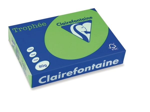 Clairefontaine Trophée 1875 coloured paper A4 80g grassgreen - pack 500 sheets