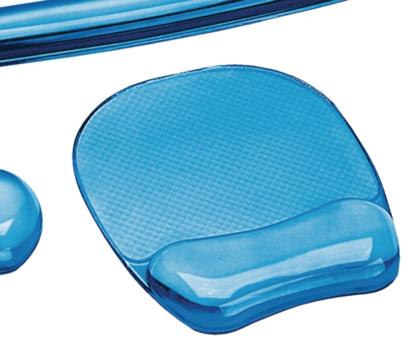 Fellowes 91141 crystal gel mouse pad and wrist rest blue