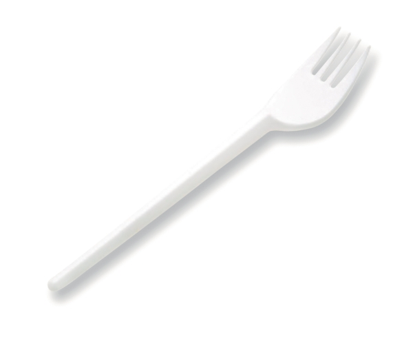 Duni disposable cutlery plastic fork 165mm white - pack of 100