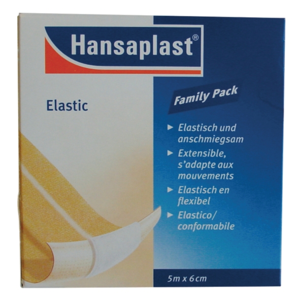 Hansaplast sparadraps premiers soins 5 mx6cm