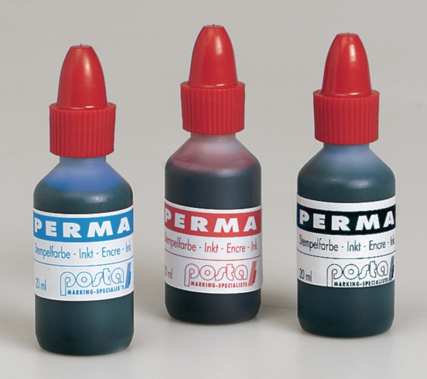 Ink for permanent stamp bottle 20 ml black