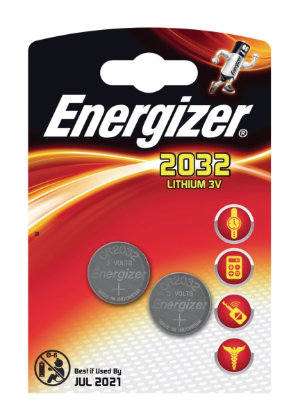 Energizer CR2032 piles bouton pour calculatrice - paquet de 2