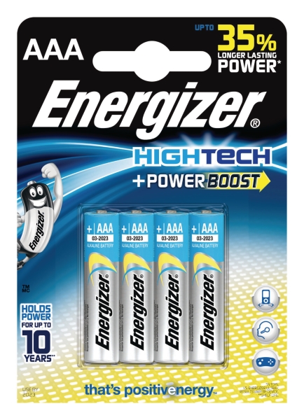 Energizer LR3/AAA piles HighTech consommateurs d'énergie hautes - paquet de 4