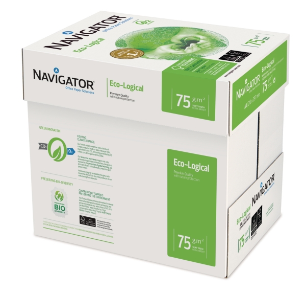 Navigator Ecological ecologisch papier A4 75g - 1 doos = 5 pakken van 500 vellen