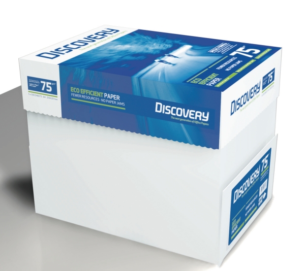 Discovery ecologisch wit papier A4 75g - 1 doos = 5 pakken van 500 vellen