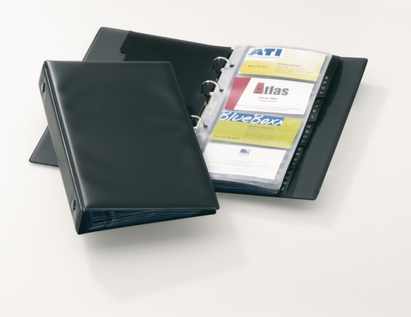 Durable Visifix business card folder for 96 cards black