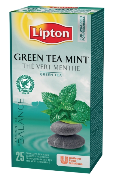 Lipton theezakjes Groene thee met munt - doos van 25