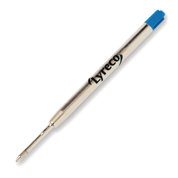 Lyreco stylo à bille recharge moyen bleu - paquet de 2
