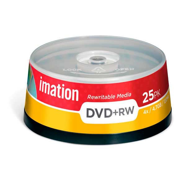 Imation DVD+RW 4.7GB 1-4x snelheid ReWritable spindle - pak van 25