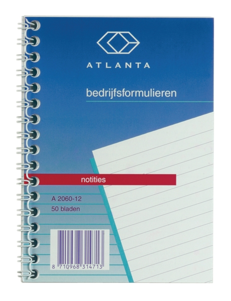 Jalema Atlanta A206012 carnet spiralé 148x105mm ligné 50 feuilles