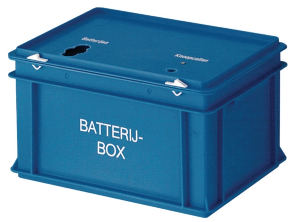 Recycling box empty batteries blue - 20 liters