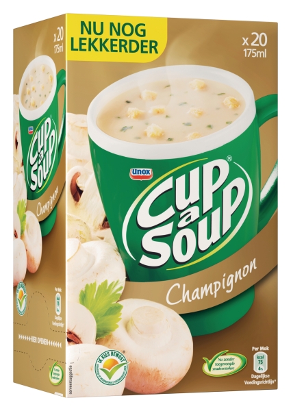 Cup-a-soup zakjes soep champignons crème - doos van 21