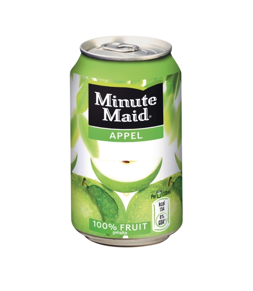 Minute Maid appelsap blikje 33cl - pak van 24