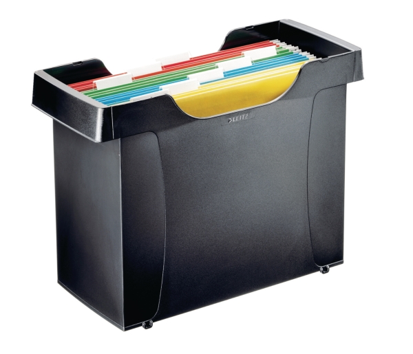 Leitz Plus suspension files box for A4 suspension files black