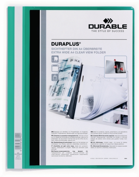 Durable Duraplus 2579 personalised project file A4 PVC green