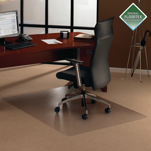 Cleartex chairmat in polycartonate for carpet 119x89 cm