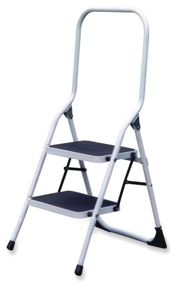 Safetool ladder with 2 steps in steel