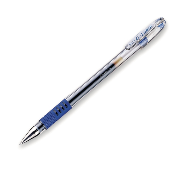 Pilot G-1 Grip refillable gel roller with cap 0,5mm blue