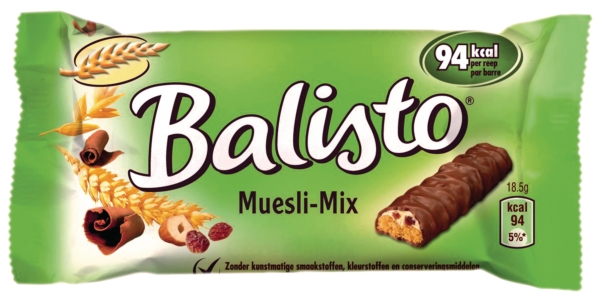 Balisto candy bar muesli green - pack of 20